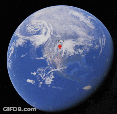 Earth Map Showing Cope In Center GIF