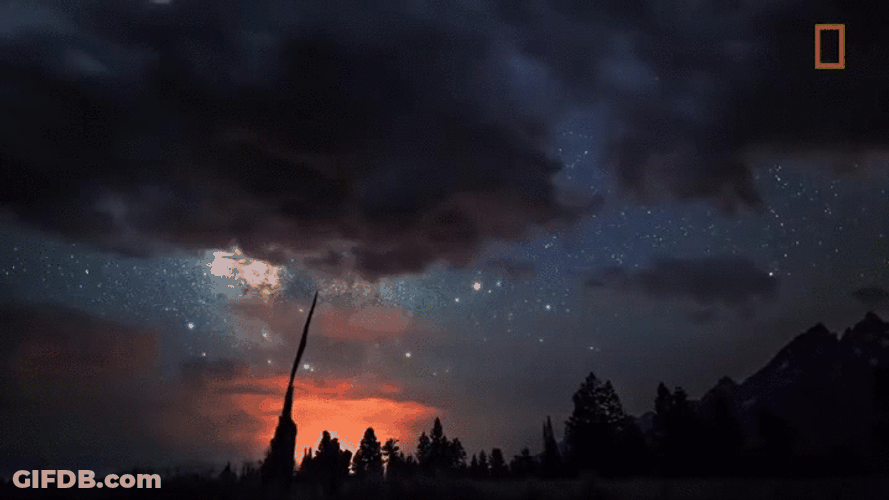 Earth Night Sky Stars GIF