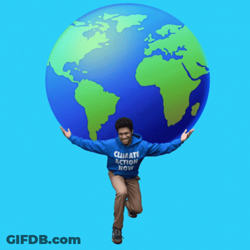 Earth On Shoulders Save Planet GIF