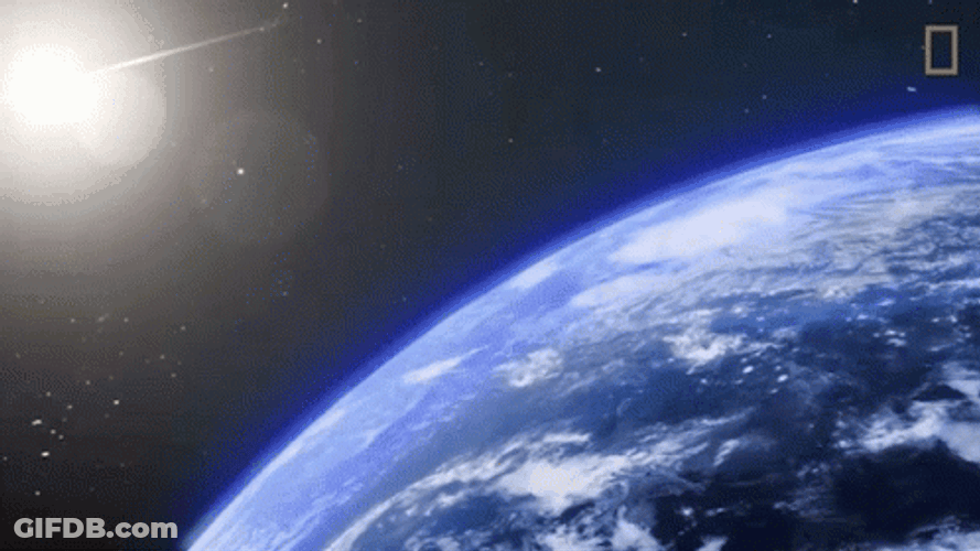 Earth Rotating In Outer Space GIF