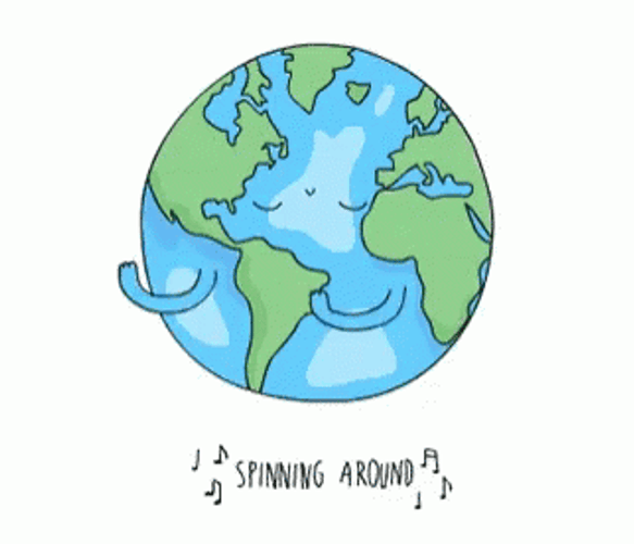 Earth Rotation And Spinning Around GIF