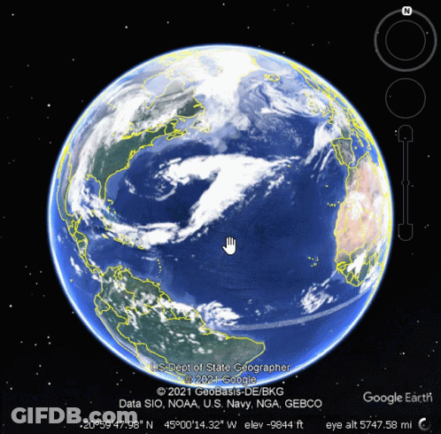 Earth Seen From Google Earth GIF