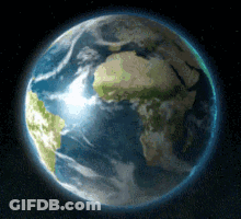 Earth Showing Africa And Middle East GIF