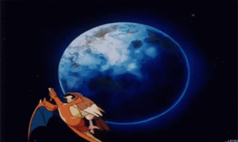 Earth Spinning Charizard Pokemon GIF