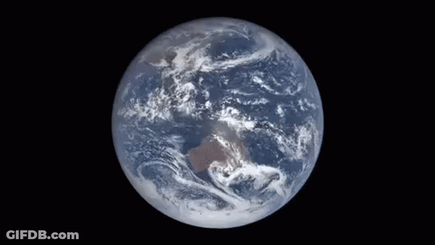 Earth Spinning Fast GIF