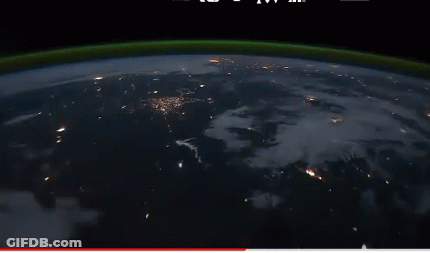 Earth Spinning Satellite View GIF