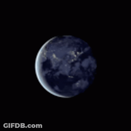 Earth Spinning Slowly GIF