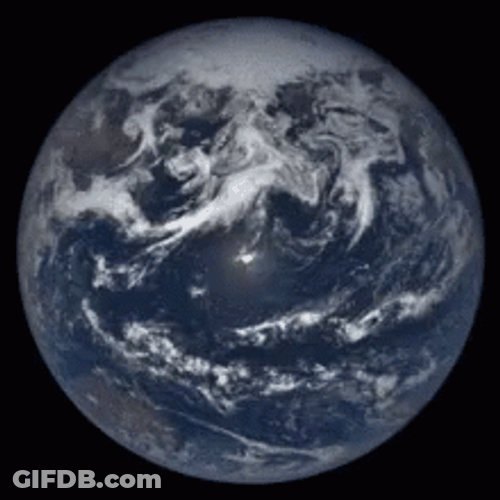 Earth Spinning To Right GIF