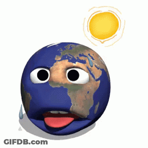 Earth Sweating Global Warming Animation GIF