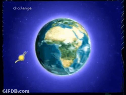 Earth With Challenge Text GIF