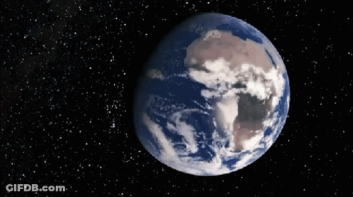 Earth With Stars In Background GIF