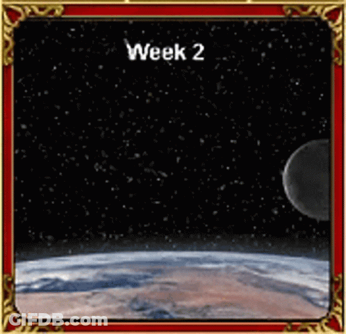 Earth With Week 2 Text GIF