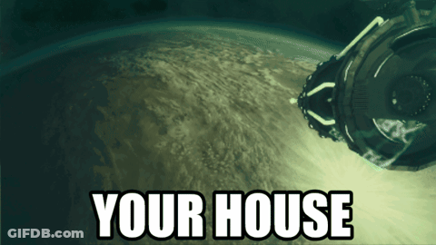 Earth With Your House In White Letters GIF