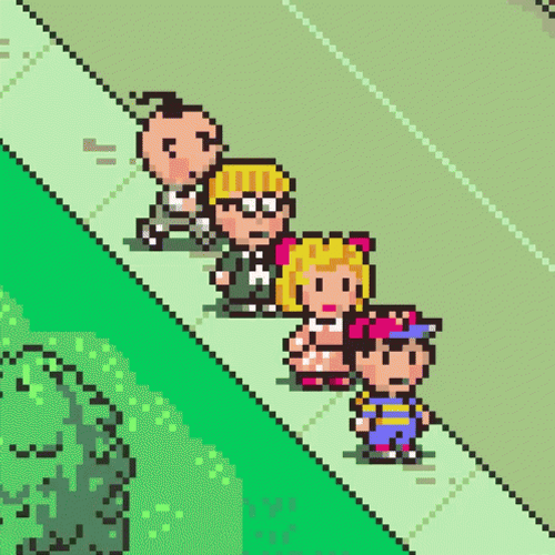 EarthBound Ness And Friends GIF