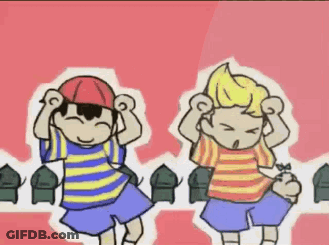 EarthBound Ness Lucas Dancing GIF