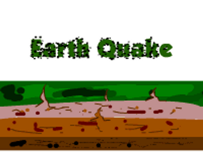 Earthquake Green Text Animation GIF