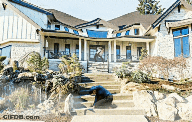 Earthquake House Picture Wrap GIF