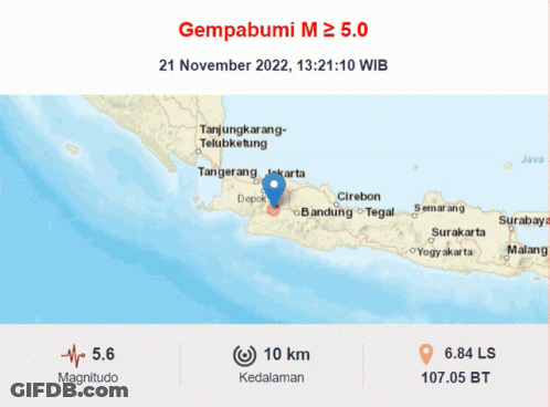 Earthquake Location Map November 21 GIF