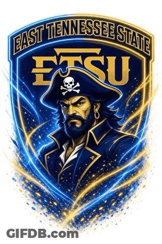East Tennessee State Pirate Logo GIF