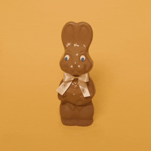 Easter Bunny Chocolate Melting GIF