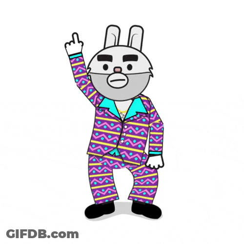 Easter Bunny Dancing Animation GIF