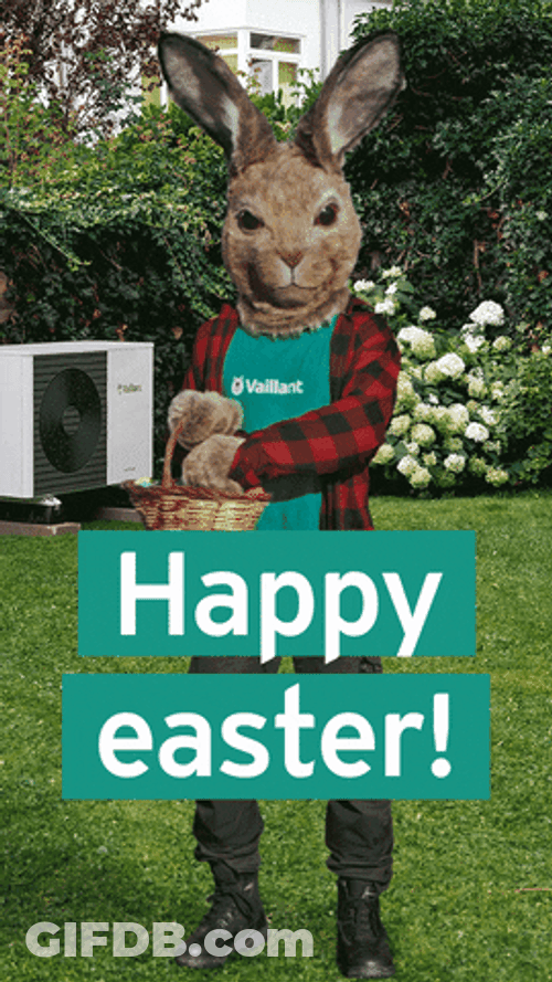 Easter Funny Bunny Mascot GIF