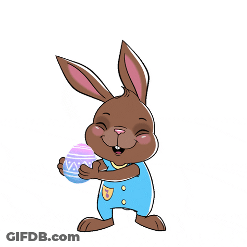 Easter Funny Bunny Shake Dance GIF