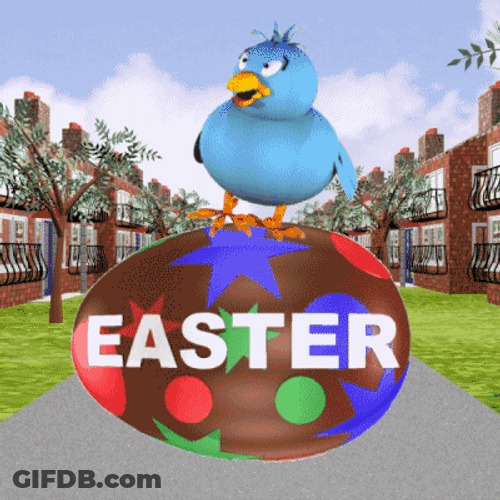 Easter Funny Chick Rolling GIF