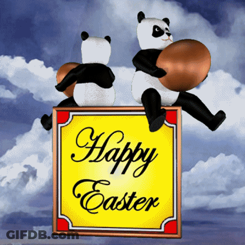Easter Funny Panda Greeting GIF