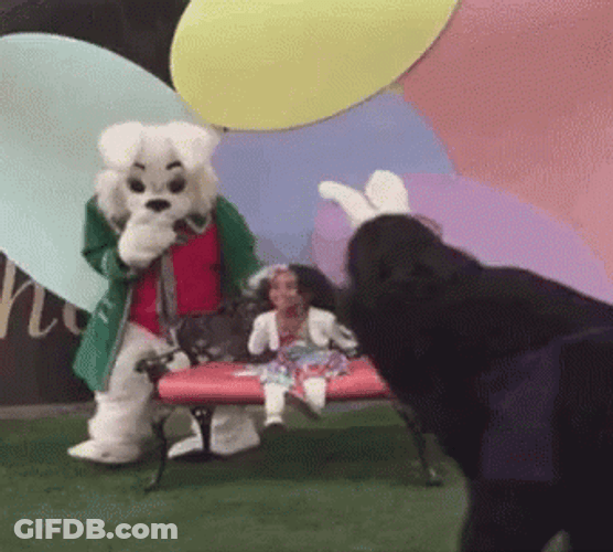 Easter Funny Scared Kid GIF