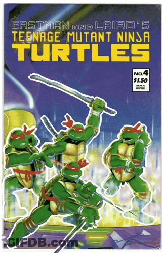 Eastman And Laird 'S Teenage Mutant Ninja Turtles Comic Book Number 4 GIF