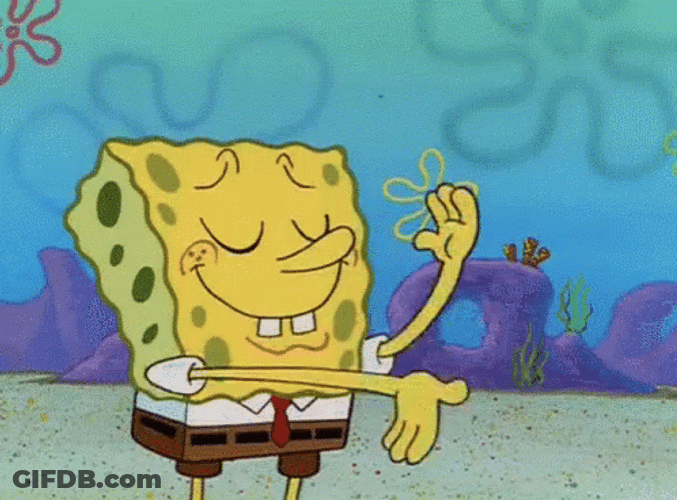 Easy Done SpongeBob Wiping Hands GIF