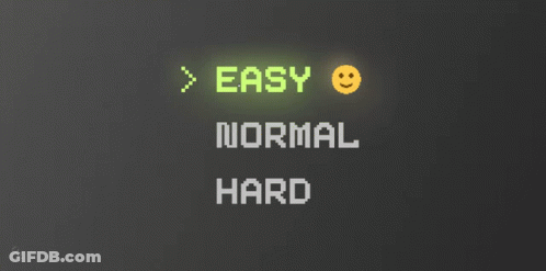 Easy Normal Hard Screen With Smiley Face GIF