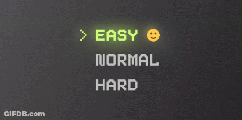 Easy Normal Hard Screen With Smiley Face GIF
