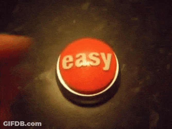 Easy Red Button Pushed GIF