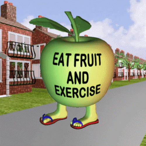 Eat Fruit And Exercise GIF
