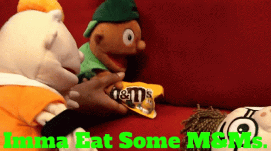 Eat MMS Puppet Tantrum GIF
