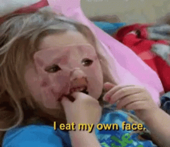 Eat My Own Face Scab GIF