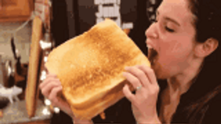 Eating A Huge Sandwich GIF
