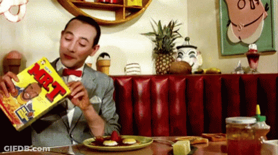 Eating Cereal Pee Wee Herman Dance GIF