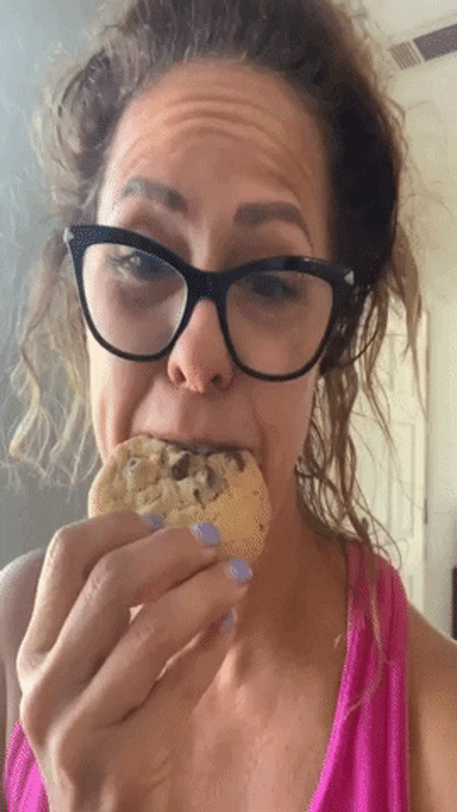 Eating Chocolate Chips Cookies GIF