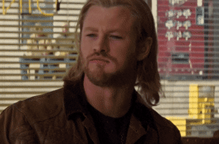 Eating Chris Hemsworth Satisfied GIF