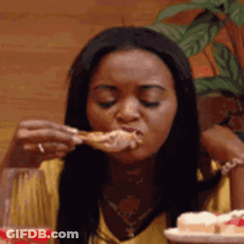 Eating Crispy Fried Chicken GIF