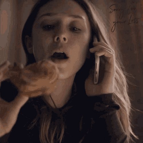 Eating Elizabeth Olsen GIF