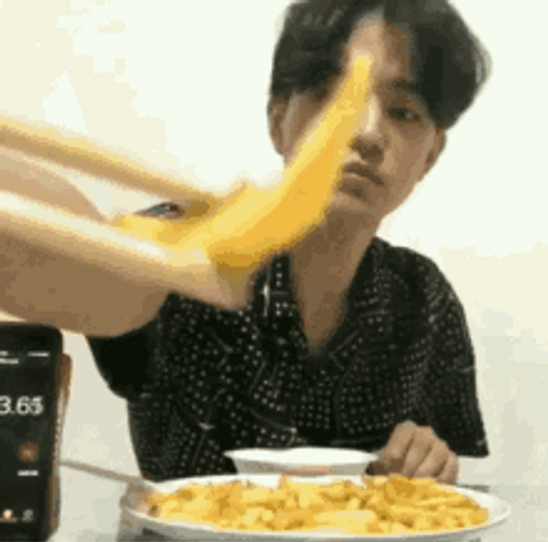 Eating French Fries With Chopsticks GIF