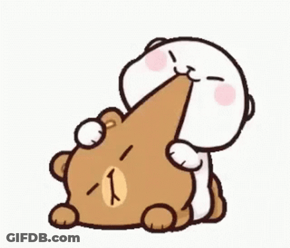 Eating Head Animated Bear GIF