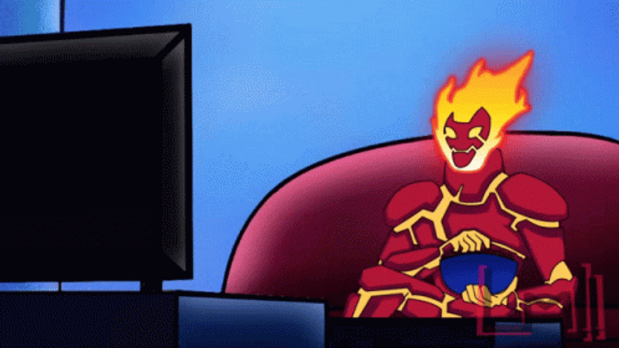 Eating Heat Blast Watching Tv GIF