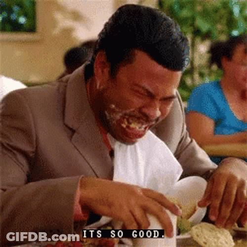 Eating It's So Good Crying GIF