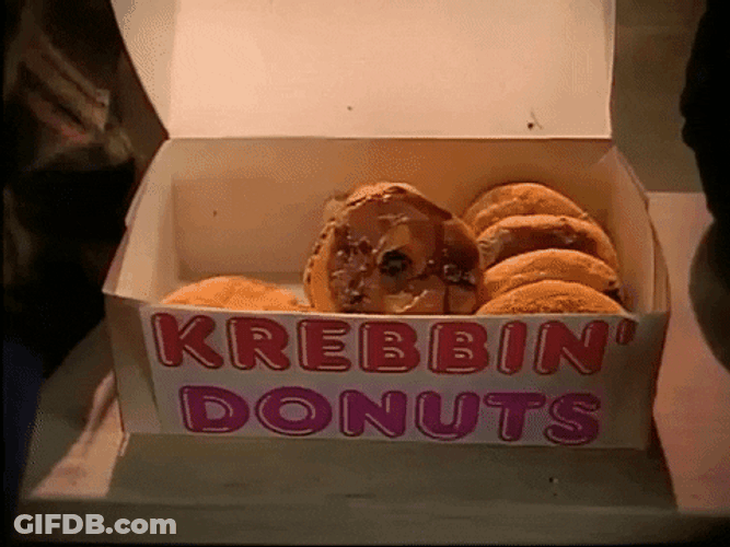 Eating Krebbin Donuts GIF