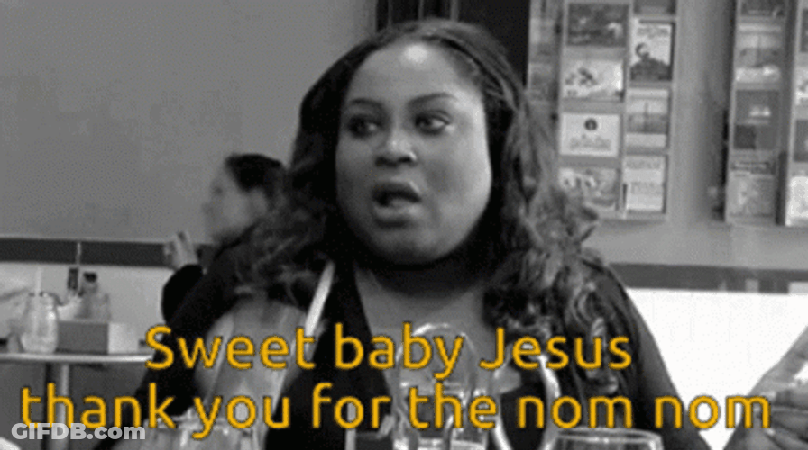 Eating Lady Sweet Baby Jesus GIF